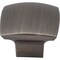 Jeffrey Alexander 1-3/16" Overall Length Brushed Pewter Square Sonoma Cabinet Knob 431BNBDL - alternate 5